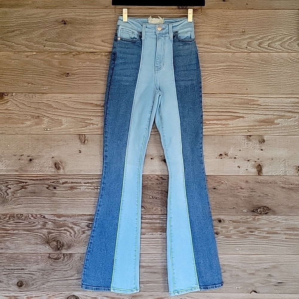 Altar'd State Size 24/0 Two Toned Flared Jeans